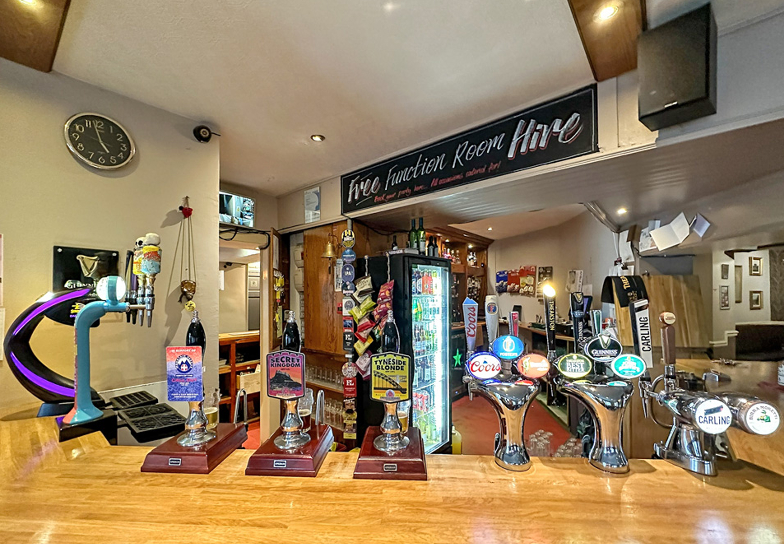 Bar area at Top Hoose in Amble.